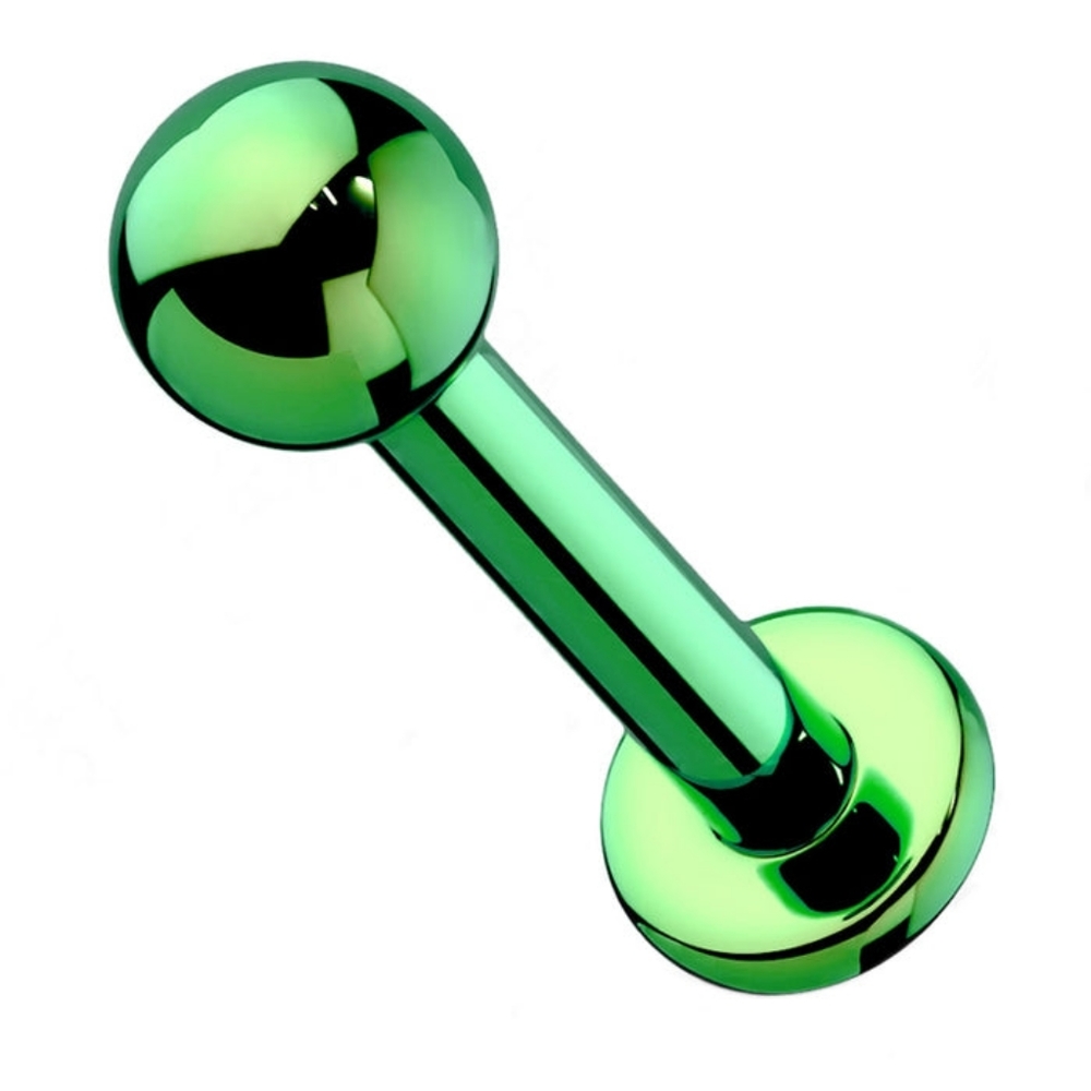 Green PVD 16G Titanium Labret